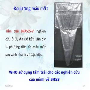 BAO ĐO LƯỢNG MÁU MẤT ĐI KHI SINH